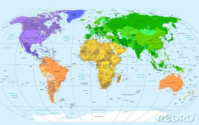 Tableau  Carte du monde