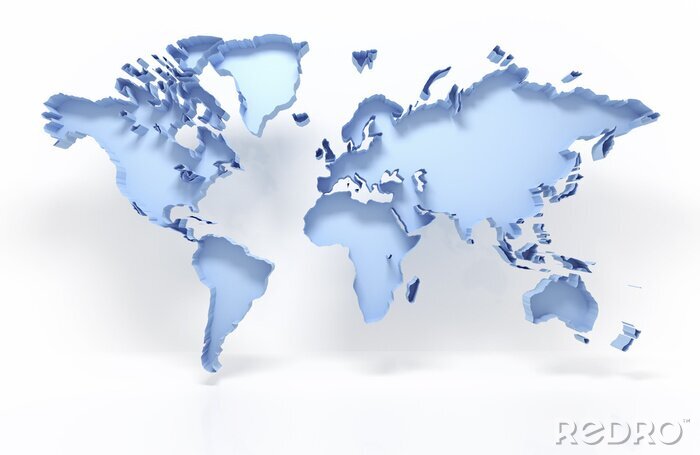 Tableau  carte du monde en 3D
