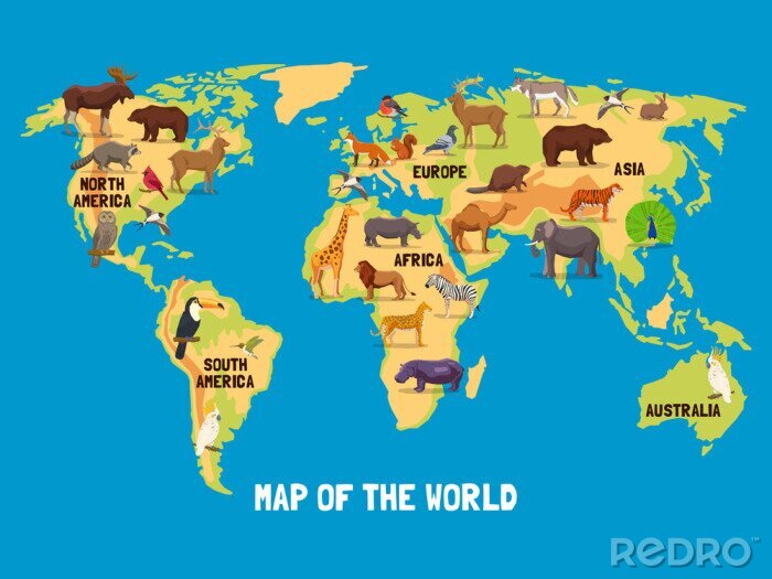 Tableau  Carte du monde pour enfants
