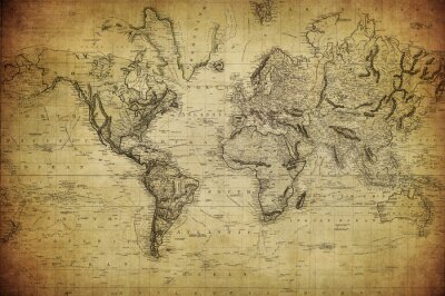 Carte du vieux monde dans un style rétro