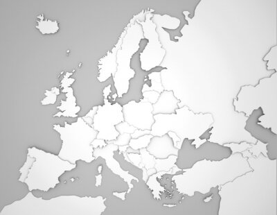 Carte européenne en gris