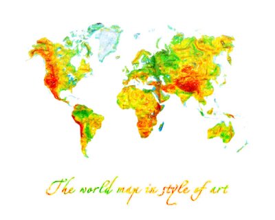 Tableau  Carte géographique du monde