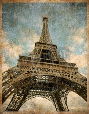 Tableau  Carte postale rétro de Paris