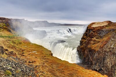 Tableau  cascade de Gullfoss, Islande