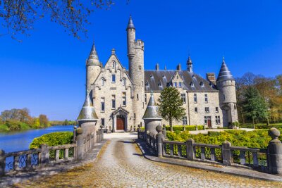 Tableau  castle from fairytale. Belgium, Marnix