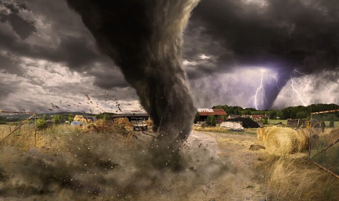 Tableau  Catastrophe de grande tornade