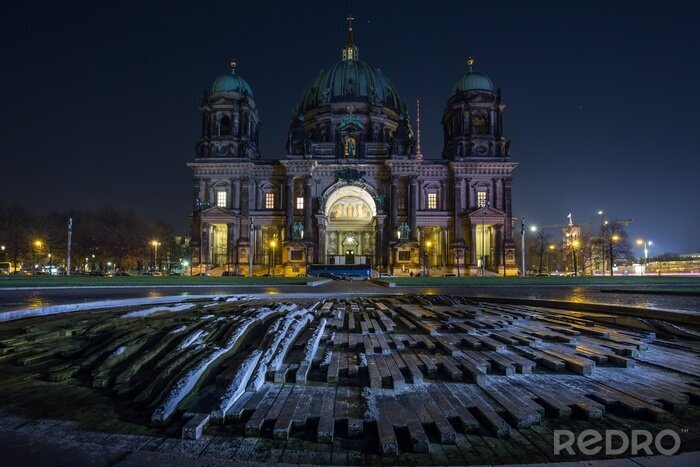 Tableau  Cathédrale de Berlin la nuit