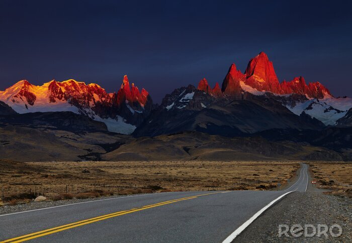 Tableau  Champs sur le chemin des montagnes