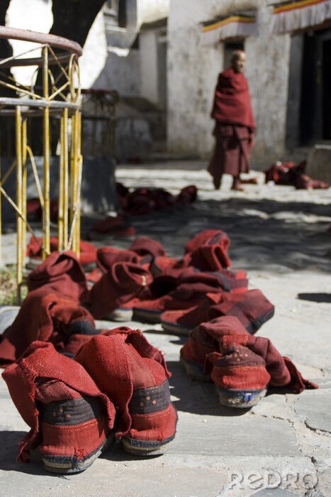 Tableau  Chaussures de moines tibétains