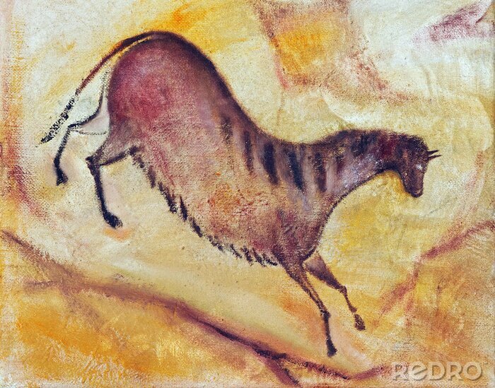 Tableau  cheval - peinture rupestre