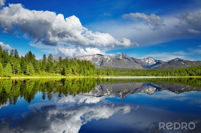 Tableau  Ciel bleu au-dessus des montagnes