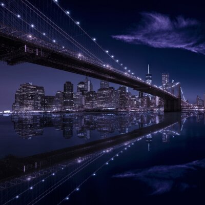 Tableau  Ciel noir sur le pont de Brooklyn