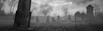Tableau  cimetière sombre