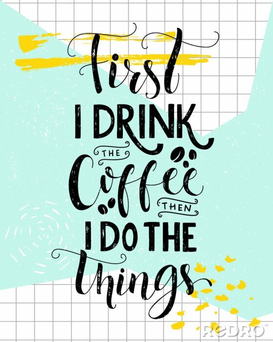 Tableau  Citation typographique pour les amateurs de café