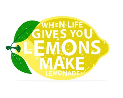 Citation typographique sur les citrons et la limonade