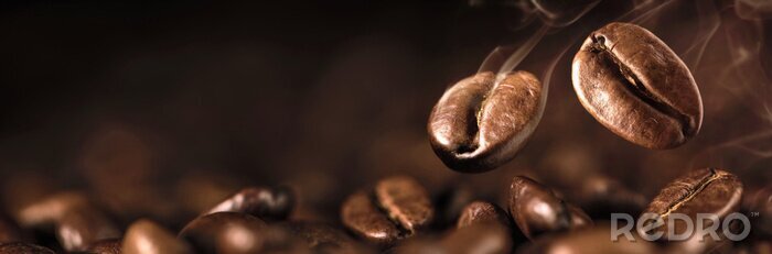 Tableau  Coffee Beans Closeup On Dark Background