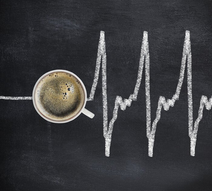 Tableau  coffee full of strength and cheerfulness, coffee makes you alive