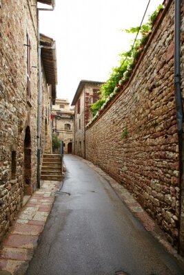 coin italien typique dans le village de Toscane,