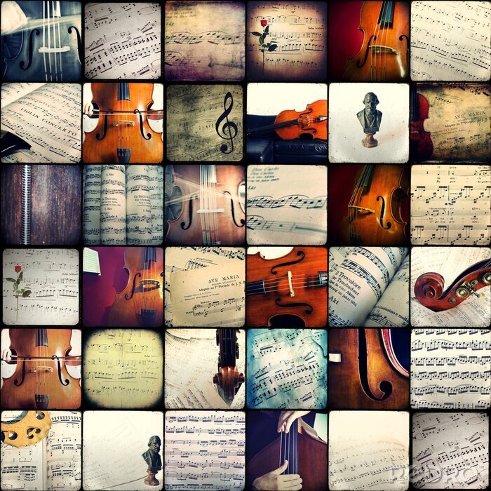 Tableau  Collage avec musique