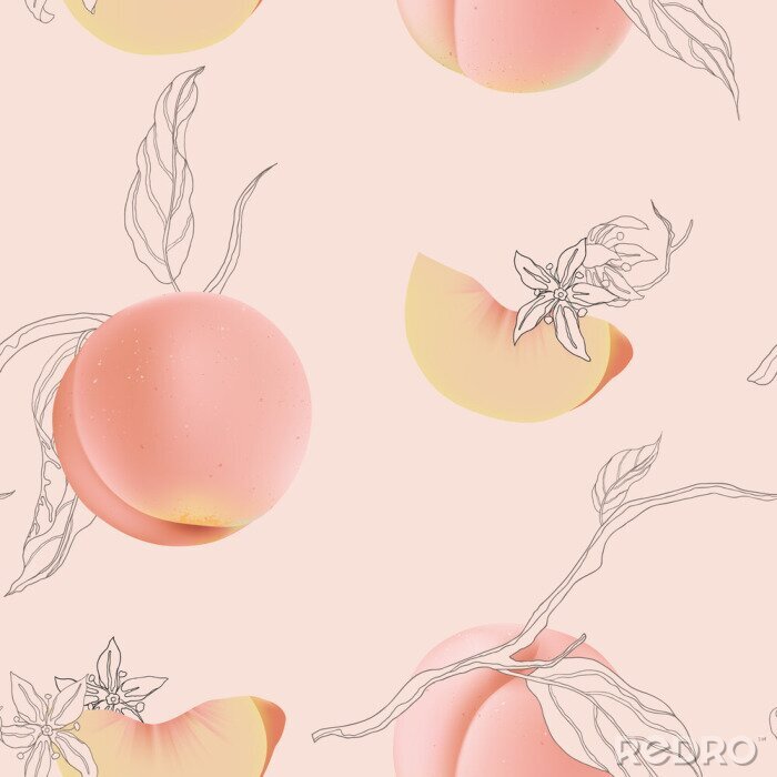 Tableau  Collage de pêches