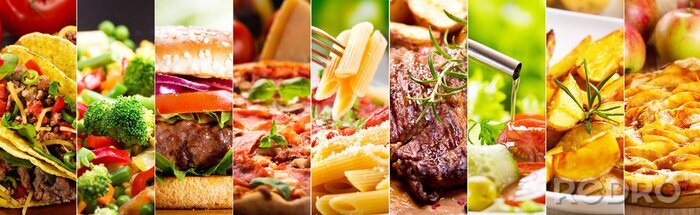 Tableau  Collage de produits alimentaires