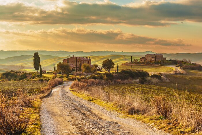 Tableau  Collines en Toscane paysage idyllique