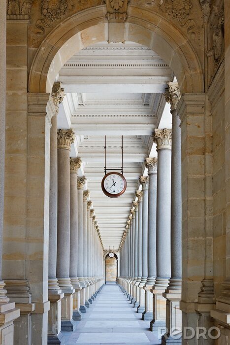 Tableau  Colonnes classiques dans un palais tchèque