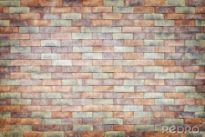 Tableau  colorful brick wall texture background