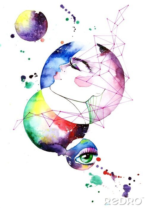 Tableau  Colorful graphic fantasy