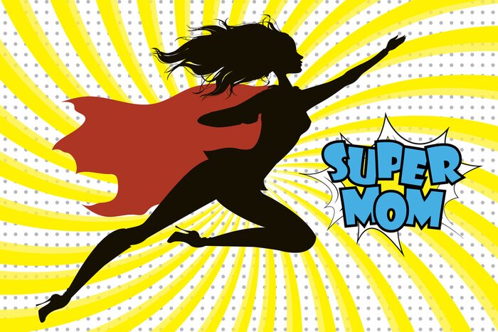 Tableau  Comic super mom