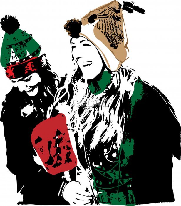 Tableau  Conception d'un joyeux Noël inspiré par Banksy