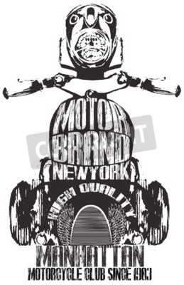 Tableau  Conception graphique de moto vintage