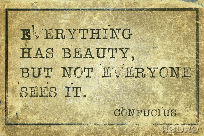 Tableau  Confucius sur la beauté