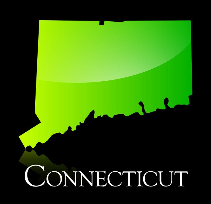 Tableau  Connecticut vert brillant carte