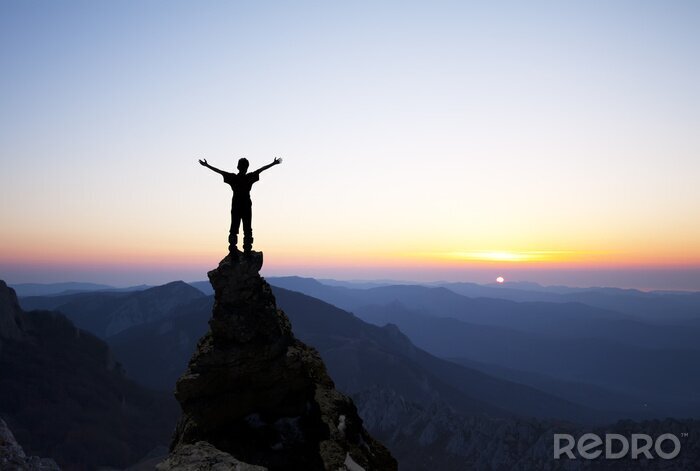 Tableau  Conquête des crêtes de montagne