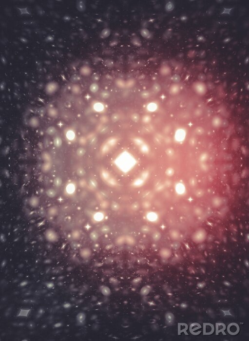 Tableau  Cosmos vu de près image à l'ancienne