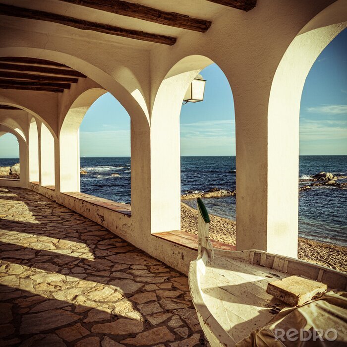 Tableau  Costa Brava aux teintes rétro