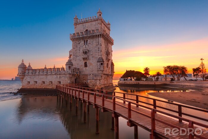 Tableau  Coucher de soleil à Lisbonne
