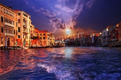 Tableau  Coucher de soleil à Venise