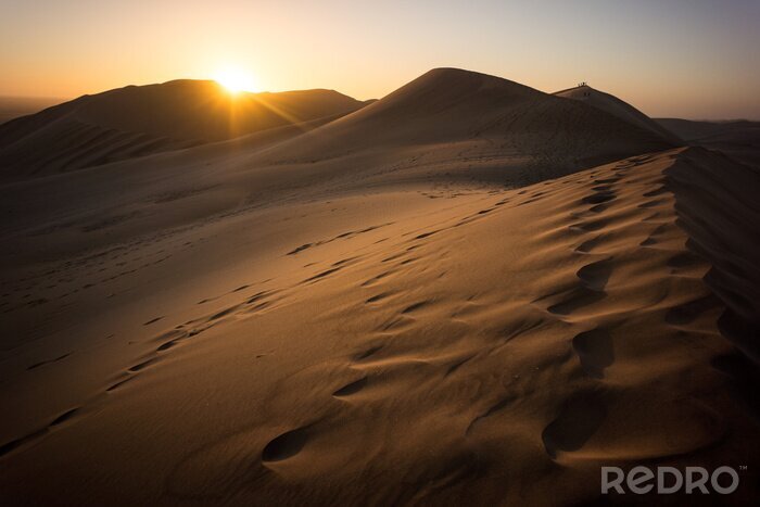 Tableau  Coucher de soleil Dune à 7 près de Walvis Bay en Namibie
