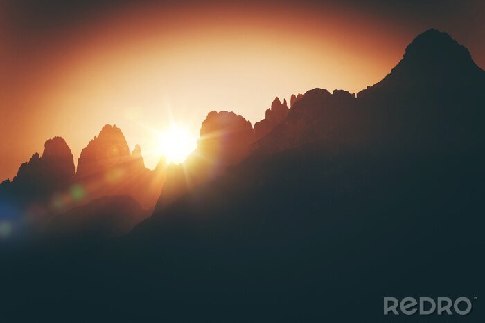 Tableau  Coucher de soleil en sépia