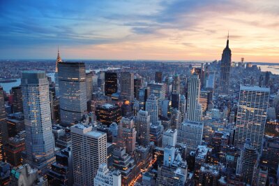 Coucher de soleil panoramique à New York