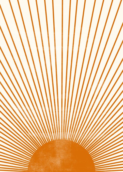 Tableau  Coucher de soleil style boho