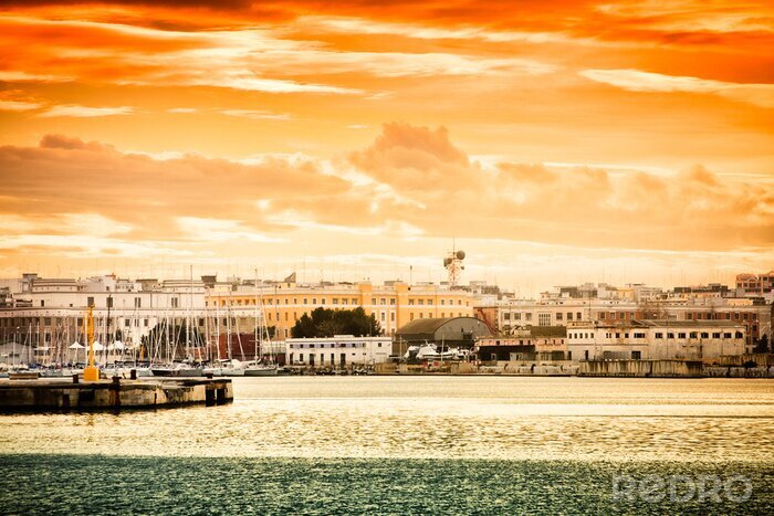 Tableau  Coucher de soleil sur Bari