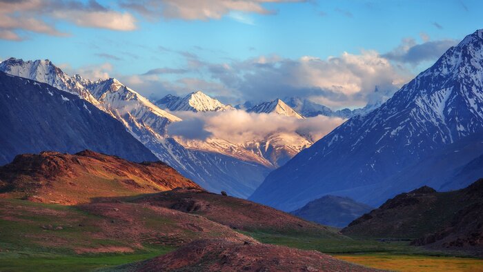 Tableau  Coucher de soleil sur la montagne
