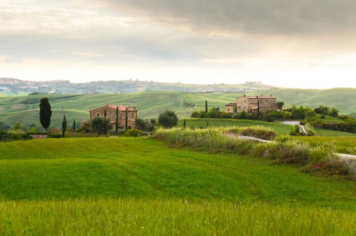 Tableau  coucher de soleil Toscane
