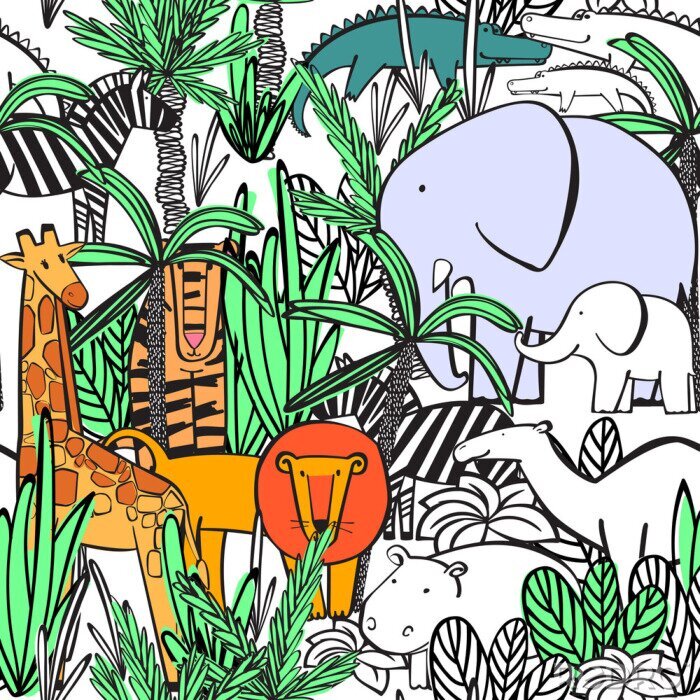 Tableau  Couleurs de la jungle