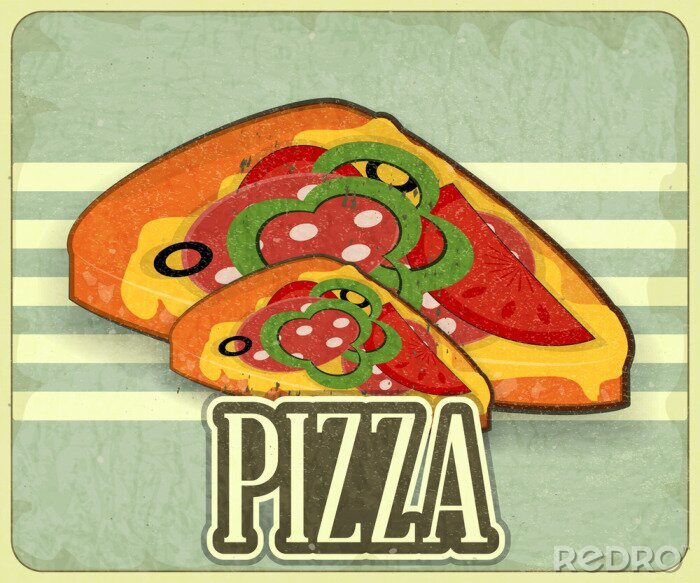 Tableau  Couverture rétro pour Pizza Menu