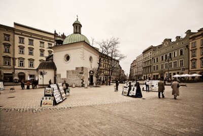 Tableau  Cracovie marché