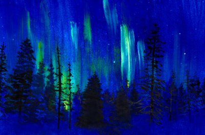 Tableau  Crépuscule et Northern Lights